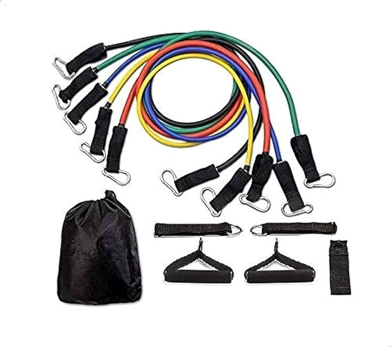 Exercice Resistance Bands Kit With Door Anchor (11PC BAND SET)