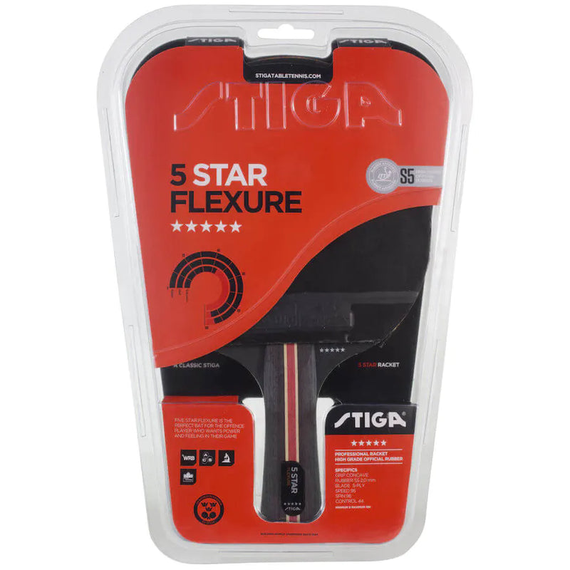 Stiga Flexure 5-star Racket + Free Stiga Bat Cover